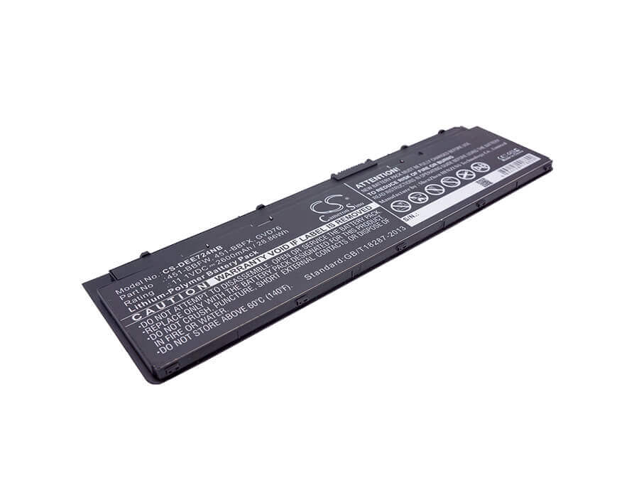 Battery For Dell, Latitude 12 7000, Latitude E7240 11.1v, 2600mah - 28.86wh Notebook, Laptop Cameron Sino Technology Limited