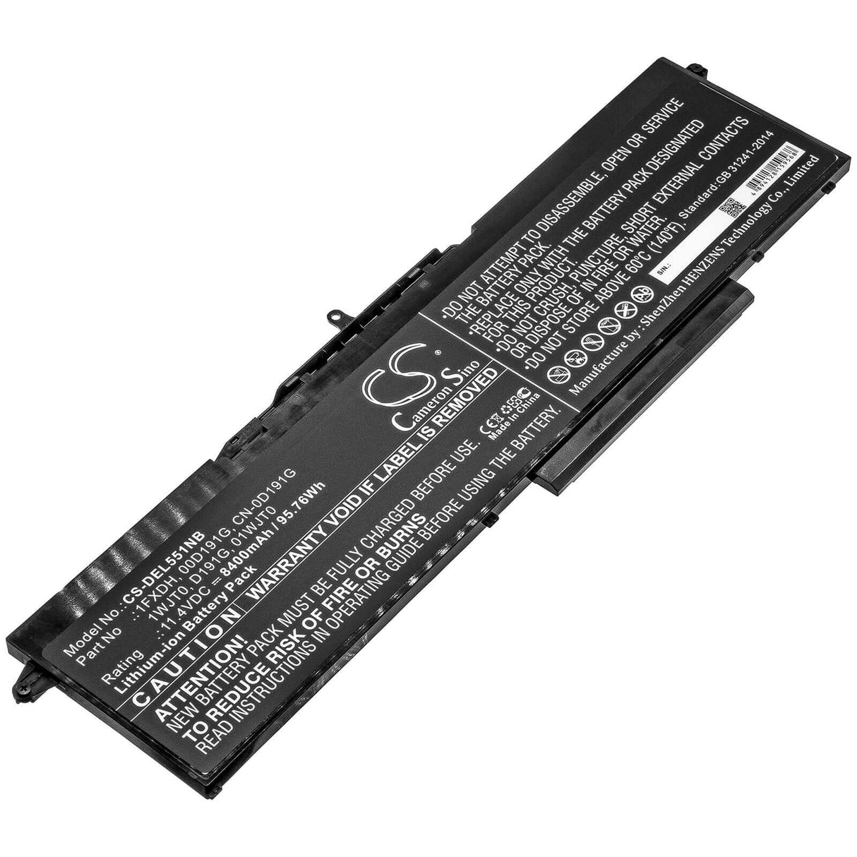 Battery For Dell, Latitude 15 5501, Latitude 15 5511, Precision 3541 11.4v, 8400mah - 95.76wh Notebook, Laptop Cameron Sino Technology Limited