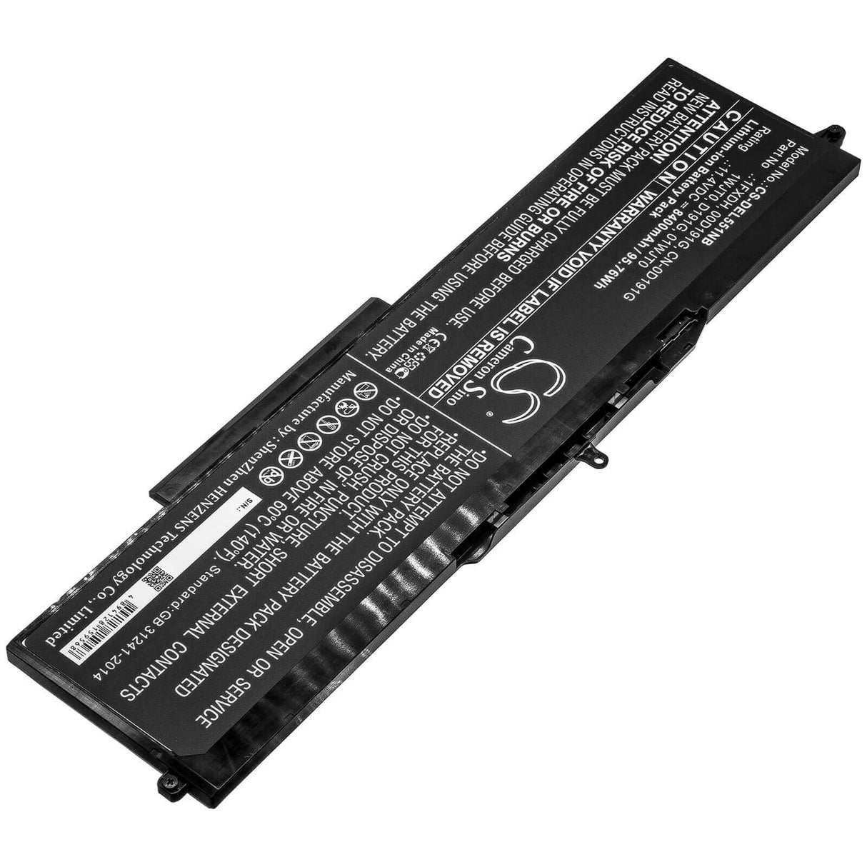 Battery For Dell, Latitude 15 5501, Latitude 15 5511, Precision 3541 11.4v, 8400mah - 95.76wh Notebook, Laptop Cameron Sino Technology Limited