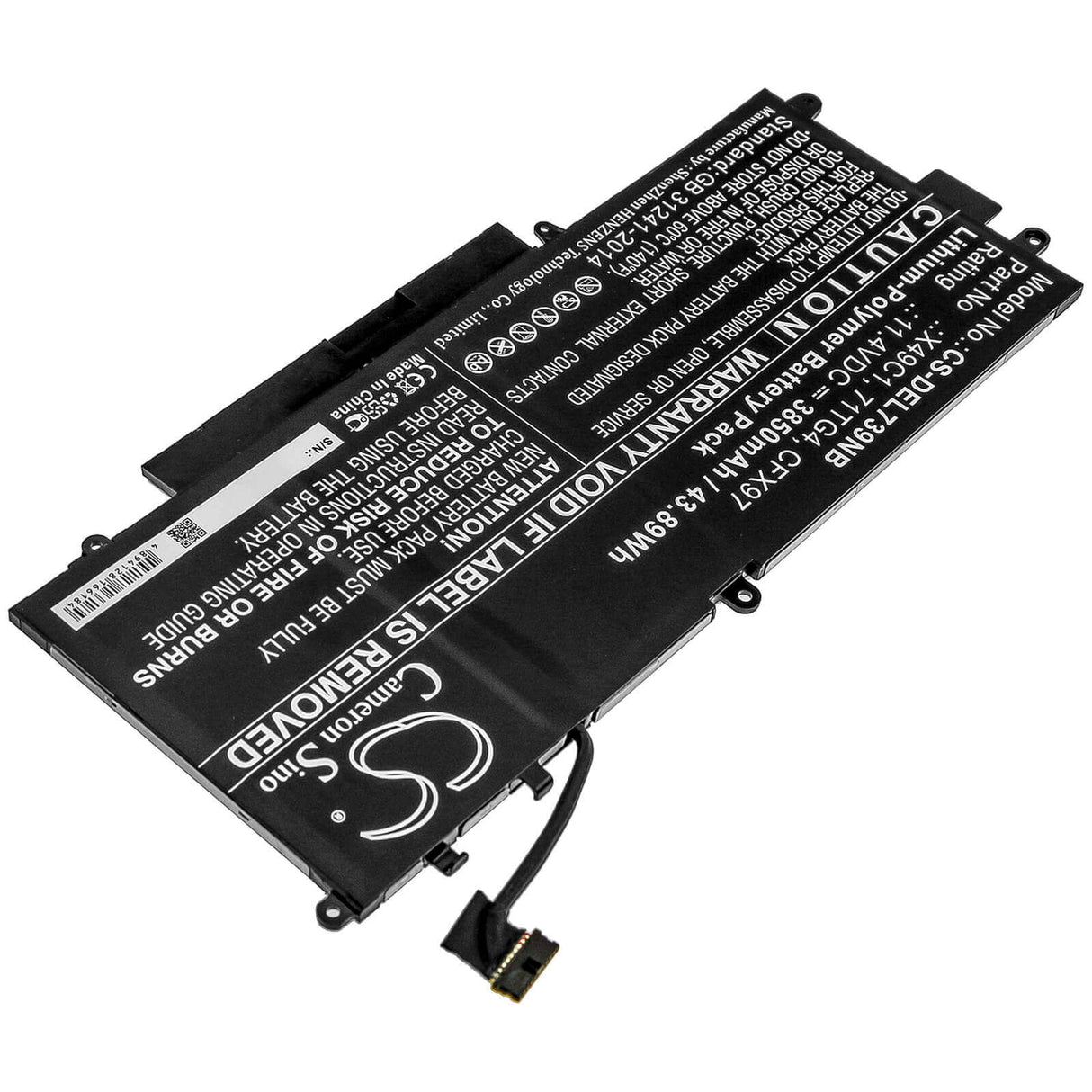 Battery For Dell, Latitude 5289 2-in-1, Latitude 7390 2-in-1 11.4v, 3850mah - 43.89wh Notebook, Laptop Cameron Sino Technology Limited