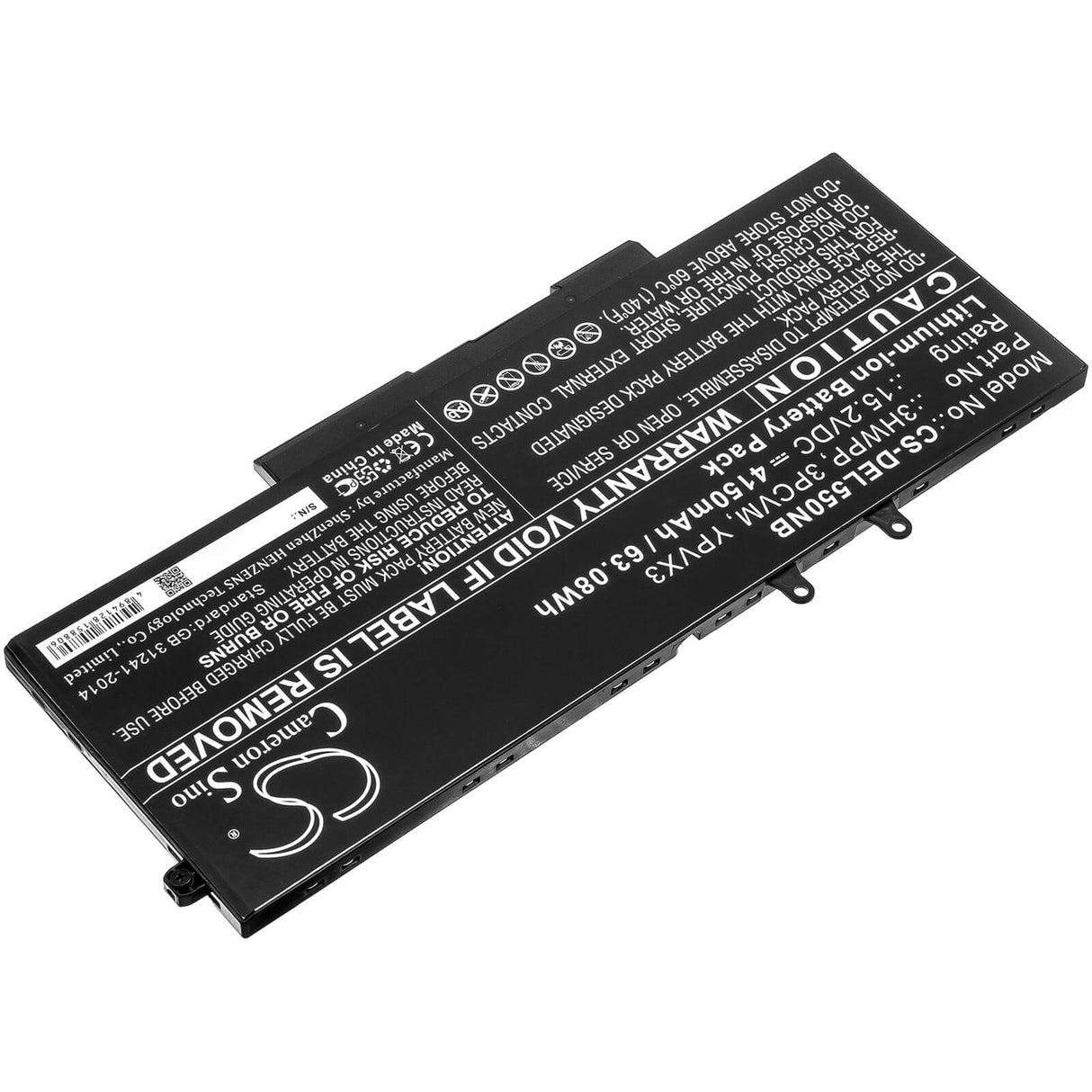 Battery For Dell, Latitude 5401, Latitude 5501 15.2v, 4150mah - 63.08wh Notebook, Laptop Cameron Sino Technology Limited