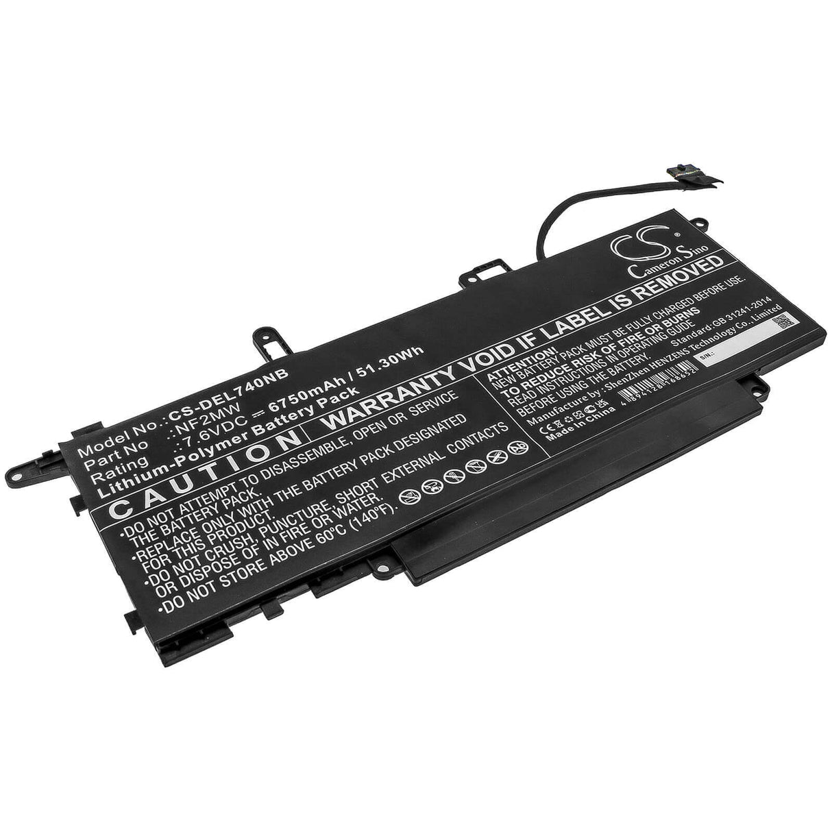 Battery For Dell, Latitude 7310 2-in-1, Latitude 7400 2-in-1, Latitude 7410 2-in-1 7.6v, 6750mah - 51.30wh Notebook, Laptop Cameron Sino Technology Limited