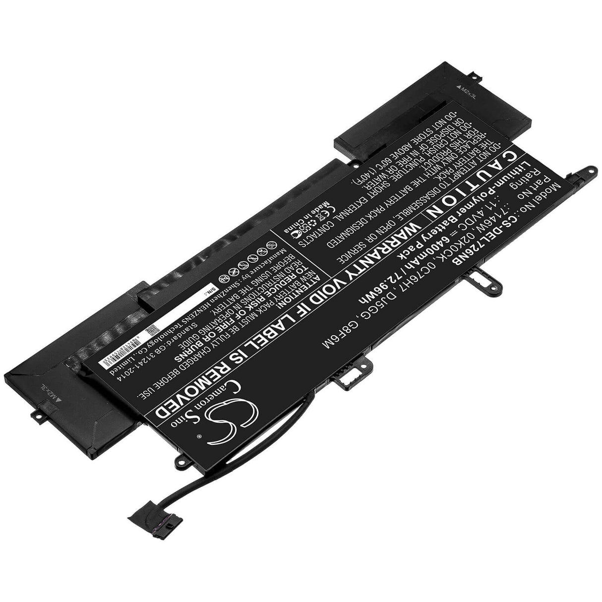 Battery For Dell, Latitude 7400 2-in-1, Latitude 7400 2-in-1 (n020l7400c-d1706cn) 11.4v, 6400mah - 72.96wh Notebook, Laptop Cameron Sino Technology Limited