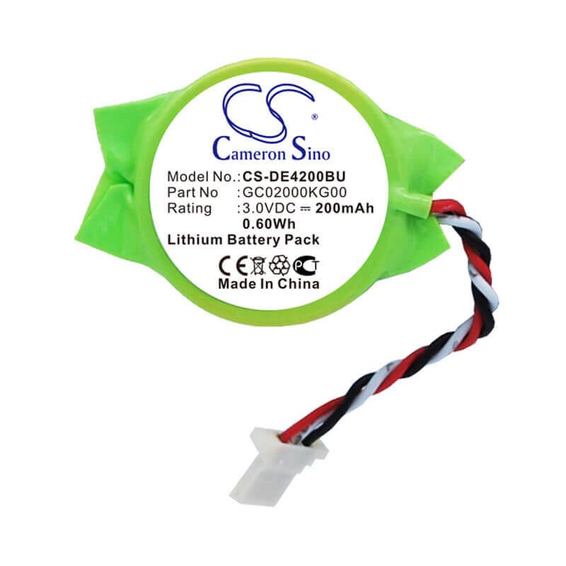 3.0V, Lithium, 200mAh, CMOS / BackUp battery fits Dell, Gc02000kg00, Latitude E4200, Latitude E4300, 0.60Wh CMOS / BackUp Cameron Sino Technology Limited