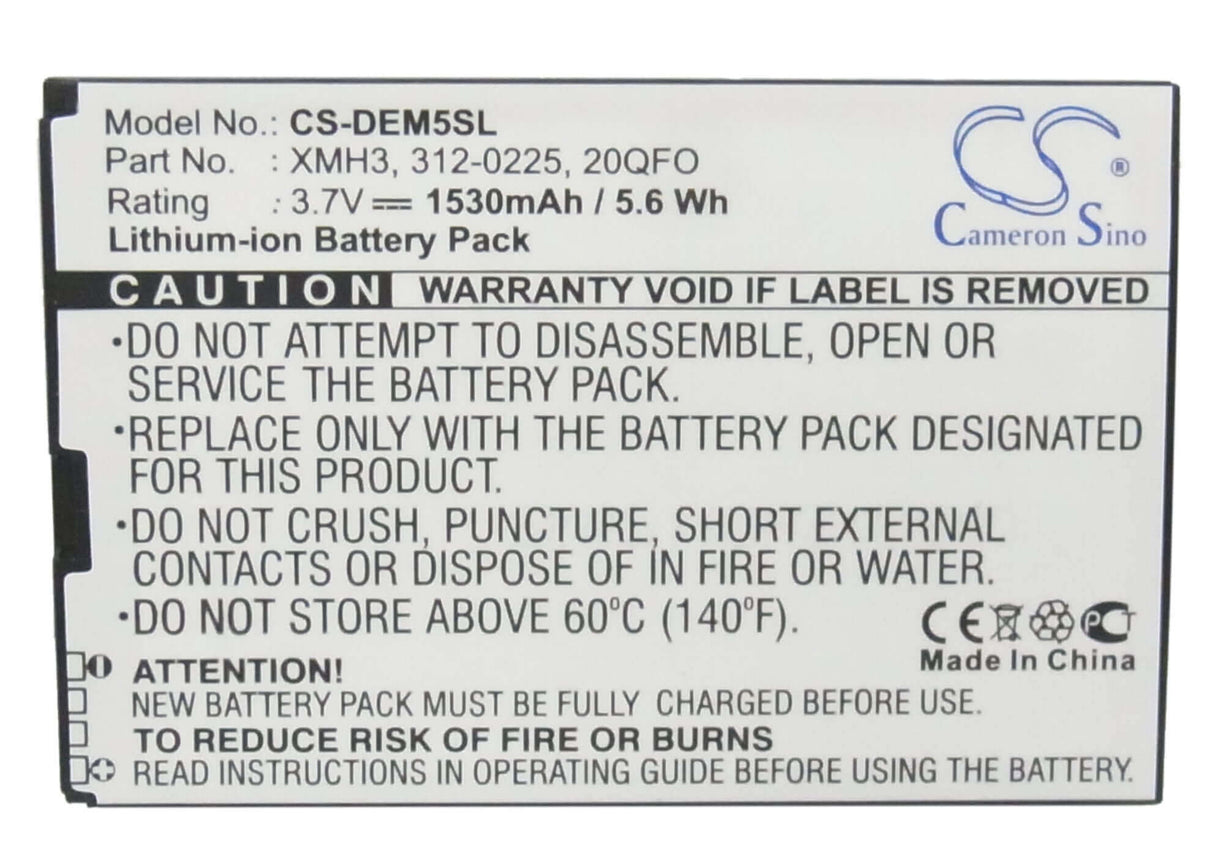 Battery For Dell Mini 5, Streak, Streak Us 3.7v, 1530mah - 5.66wh Batteries for Electronics Cameron Sino Technology Limited (Suspended)