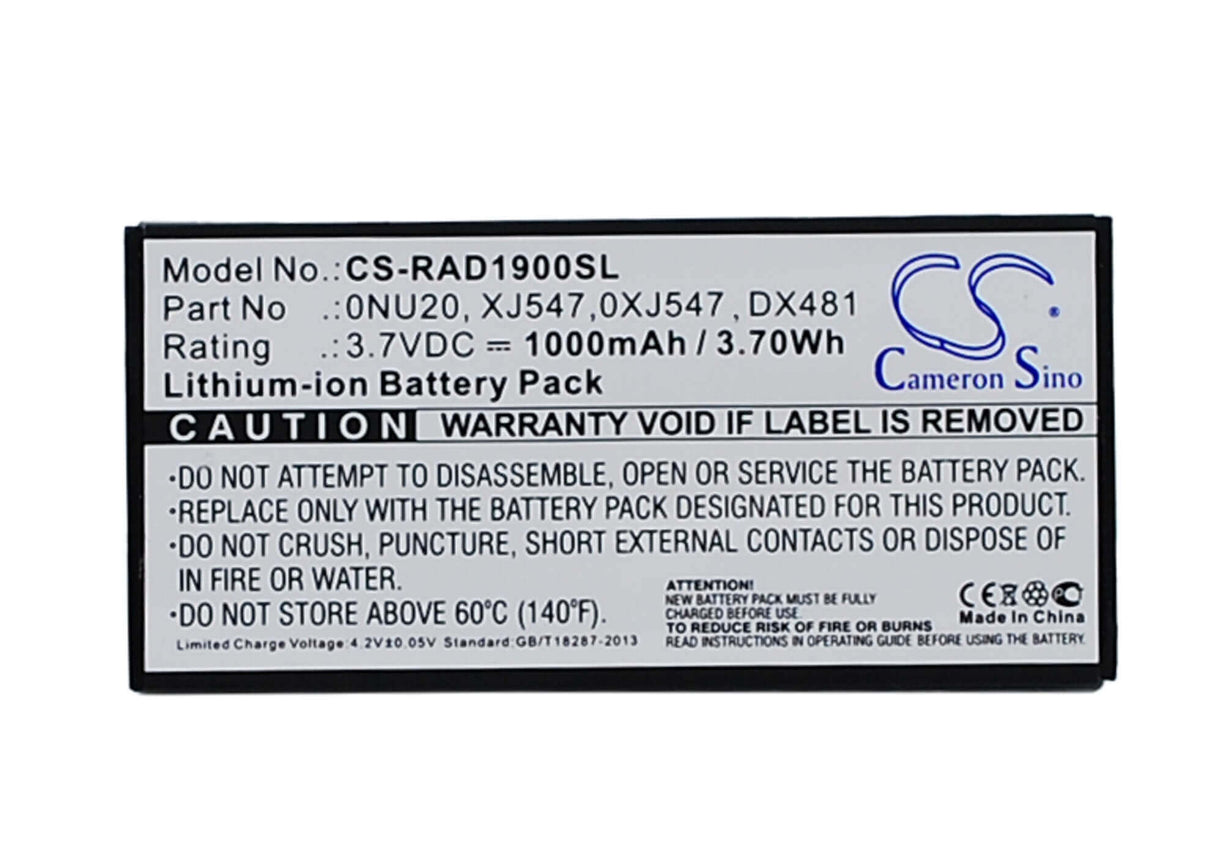3.7V, Li-ion, 1000mAh, RAID Controller battery fits Dell, 0fr463, E2k-ucp-61(b), Np007 Sas 6/ir, 3.7Wh RAID Controller Cameron Sino Technology Limited