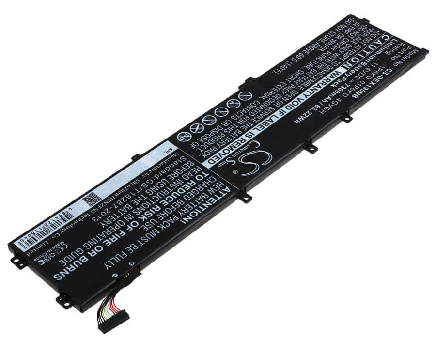 Notebook battery For Dell, Precision 5510, Xps 15 9530, Xps 15 9550 11.4v, 7300mah - 83.22wh Notebook, Laptop Cameron Sino Technology Limited