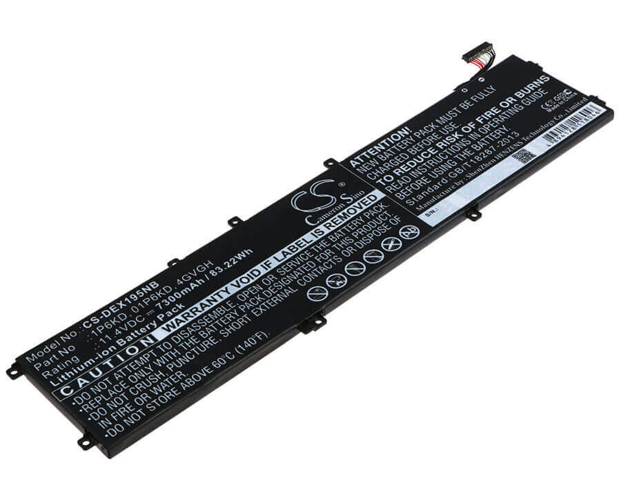 Notebook battery For Dell, Precision 5510, Xps 15 9530, Xps 15 9550 11.4v, 7300mah - 83.22wh Notebook, Laptop Cameron Sino Technology Limited
