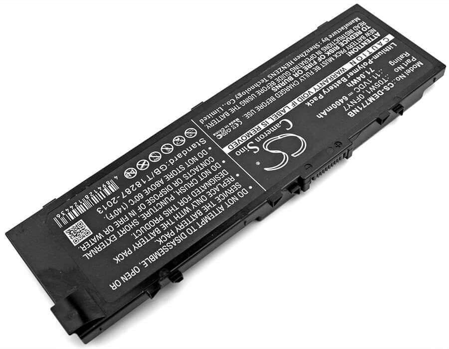 Battery For Dell, Precision M7710 11.1v, 6400mah - 71.04wh Notebook, Laptop Cameron Sino Technology Limited