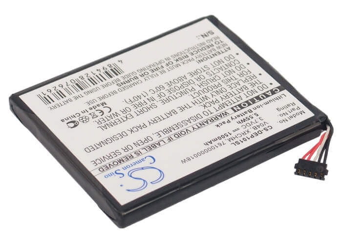 3,7V, Li-ion, 1500mAh, batterie PDA compatible avec E-mobile, 76100000018w, 101dl, D43, 5,55Wh PDA, Pocket PC Cameron Sino Technology Limited (Suspendu)