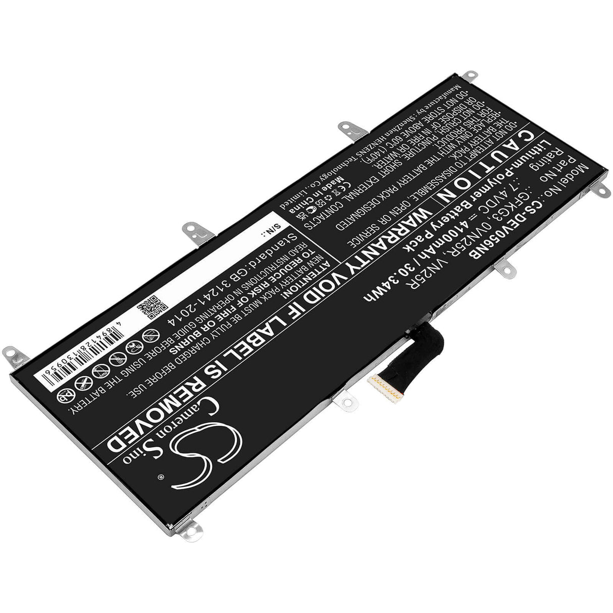 Battery For Dell, Venue 10 Pro, Venue 10 Pro 5056 7.4v, 4100mah - 30.34wh Notebook, Laptop Cameron Sino Technology Limited (Suspended)