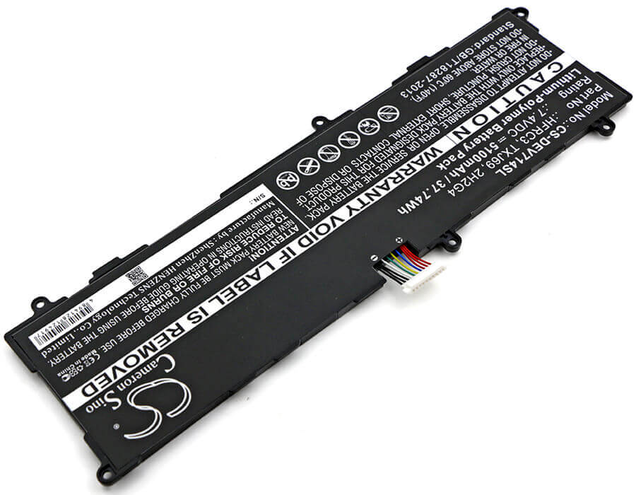 7.4V, Li-Polymer, 5100mAh, Tablet battery fits Dell, 2h2g4, Venue 11 Pro 7140, Venue 11 Pro 7140 Tablet, 37.74Wh Tablet Cameron Sino Technology Limited