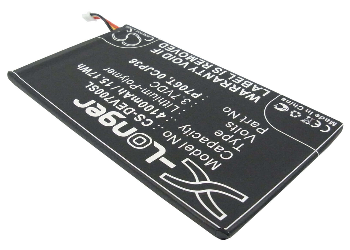 3.7V, Li-Polymer, 4100mAH, Tablet battery fits Dell, 0cjp38, Venue 7, Venue 7 3740, 15.17Wh Tablet Cameron Sino Technology Limited