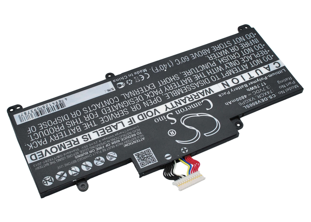 3.7V, Li-Polymer, 4800mAh, Tablet battery fits Dell, 74xcr, T01d, T10d-5830, 17.76Wh Tablet Cameron Sino Technology Limited