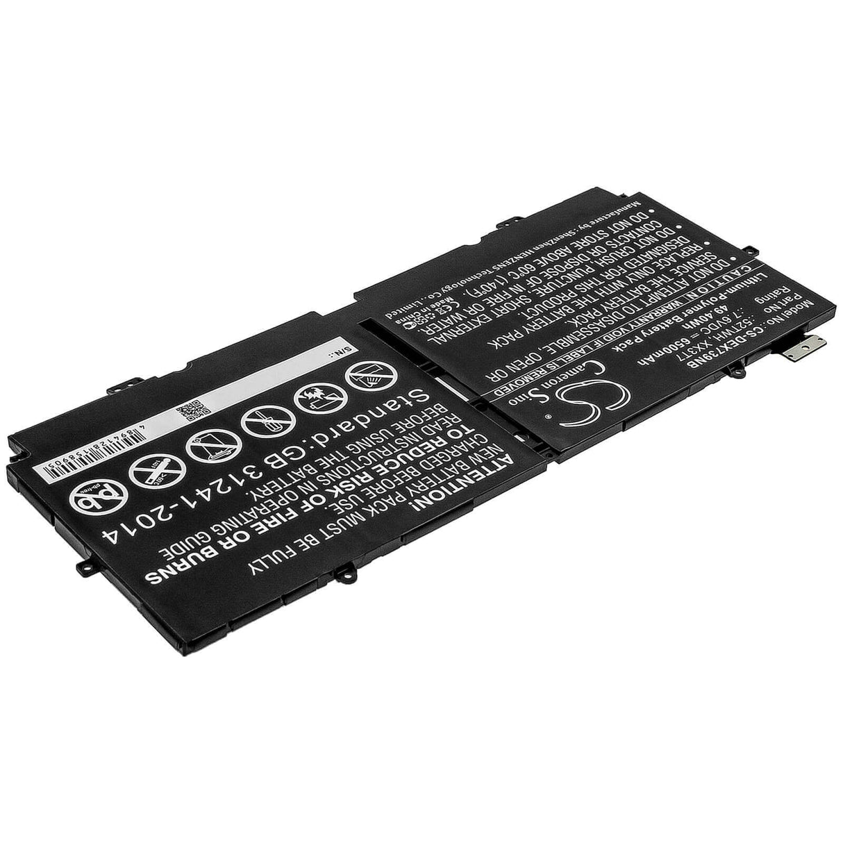 Battery For Dell, Xps 13 7390 7.6v, 6500mah - 49.40wh Notebook, Laptop Cameron Sino Technology Limited
