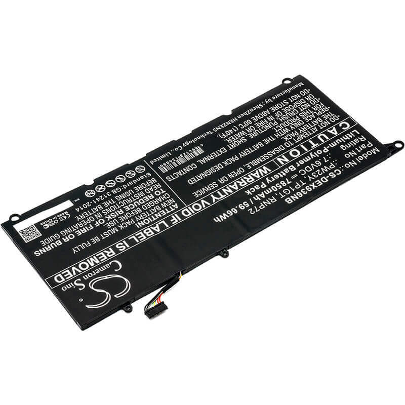 Battery For Dell, Xps 13 9360, Xps 13 9360-d1605g, 7.6v, 7850mah - 59.66wh Notebook, Laptop Cameron Sino Technology Limited