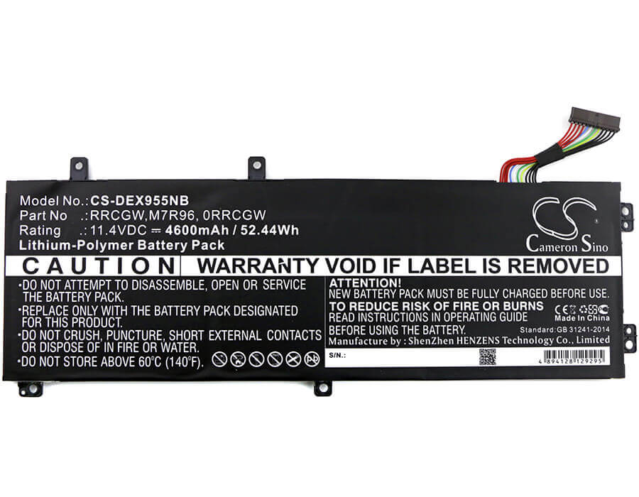 Notebook battery For Dell Xps 15 9550, Precision 15 5510 11.4v, 4600mah - 52.44wh Notebook, Laptop Cameron Sino Technology Limited