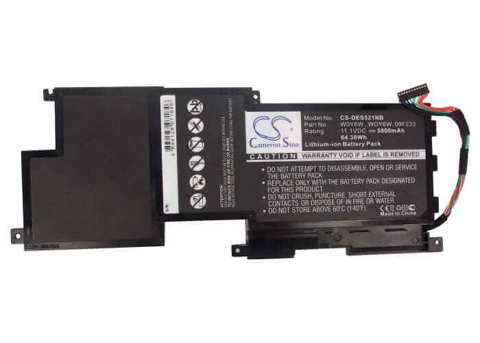 Battery For Dell Xps 15-l521x, Xps L521x 11.1v, 5800mah - 64.38wh Notebook, Laptop Cameron Sino Technology Limited