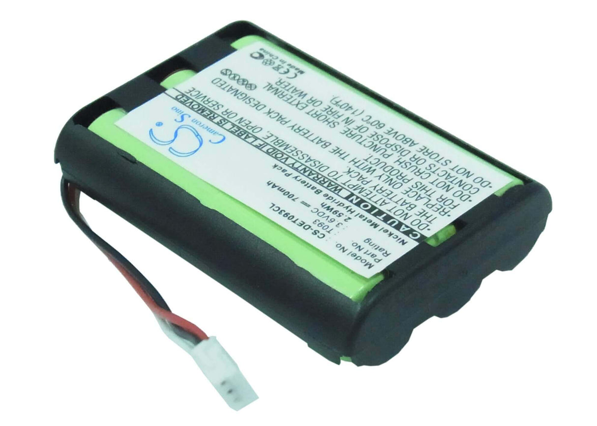3,6V, Ni-MH, 700mAh, batterie de téléphone sans fil compatible avec Detewe, T093, Magic, Nova, 2,52Wh Téléphone sans fil Cameron Sino Technology Limited (Suspendu)