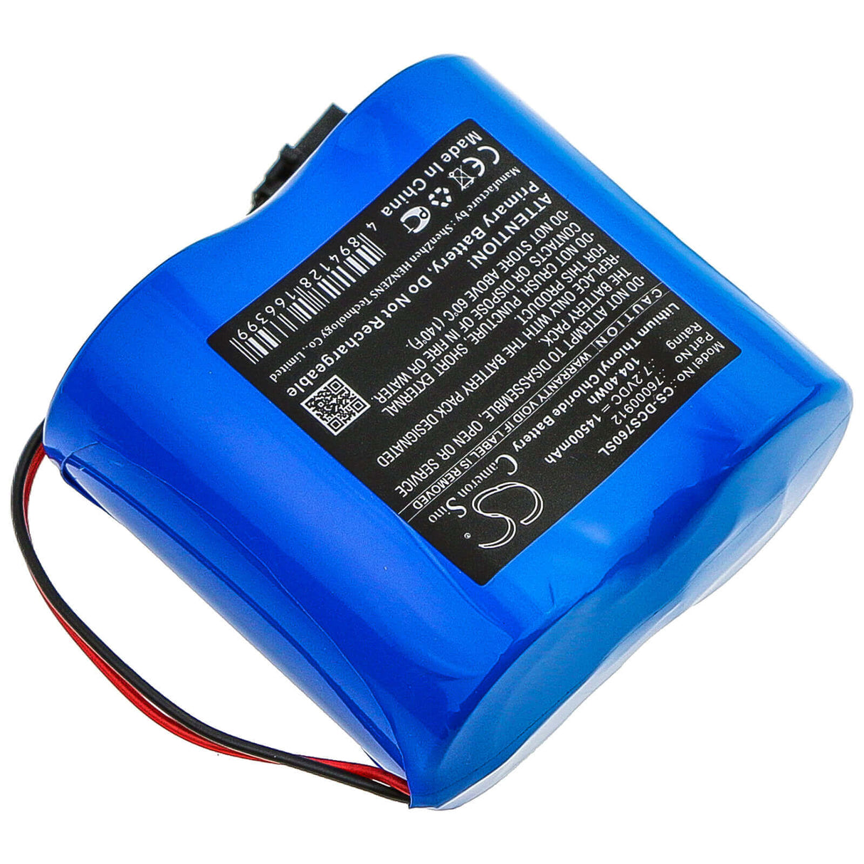 7.2V, Li-SOCl2, 14500mAh, Equipment battery fits Digi, 76000912, Connect Sensor+, 104.4Wh Equipment, Survey, Test Cameron Sino Technology Limited (Dangerous Goods)