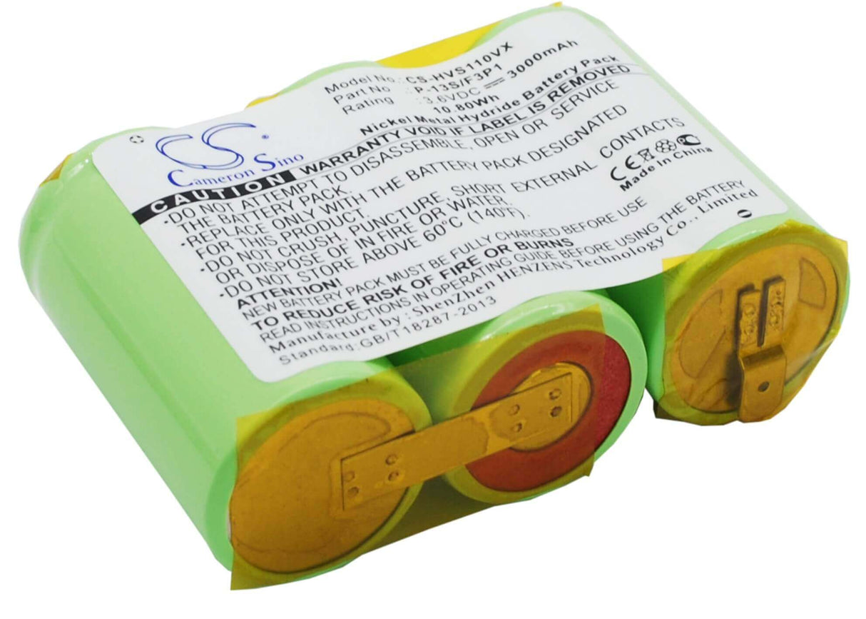 3.6V, Ni-MH, 3000mAh, Vacuum battery fits Disston, Hoover, Egs1a1, Egs1a4, Egs6, 10.80Wh Vacuum Cameron Sino Technology Limited