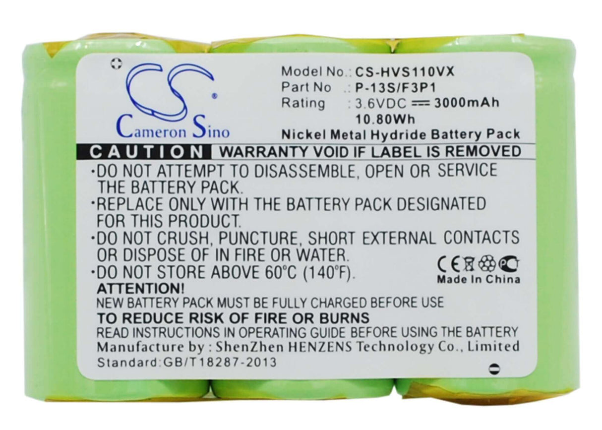 3.6V, Ni-MH, 3000mAh, Vacuum battery fits Disston, Hoover, Egs1a1, Egs1a4, Egs6, 10.80Wh Vacuum Cameron Sino Technology Limited