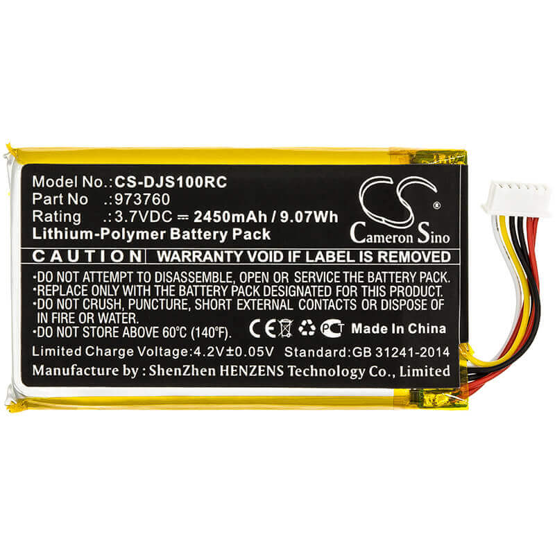 3.7V, Li-Polymer, 2450mAh, Drones battery fits Dji, 973760, Mavic Air Remote Controller, Mavic Pro 2 Remote Controller, 9.07Wh Drones Cameron Sino Technology Limited