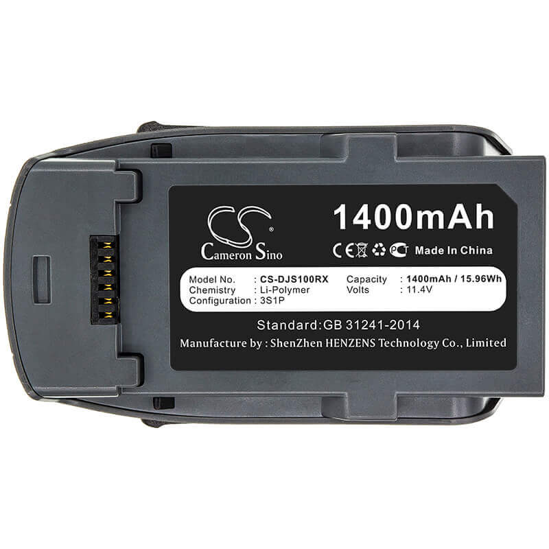 Battery For Dji, Spark, Spark Quadcopter 11.4v, 1400mah - 15.96wh Batteries for Electronics Cameron Sino Technology Limited (Suspended)