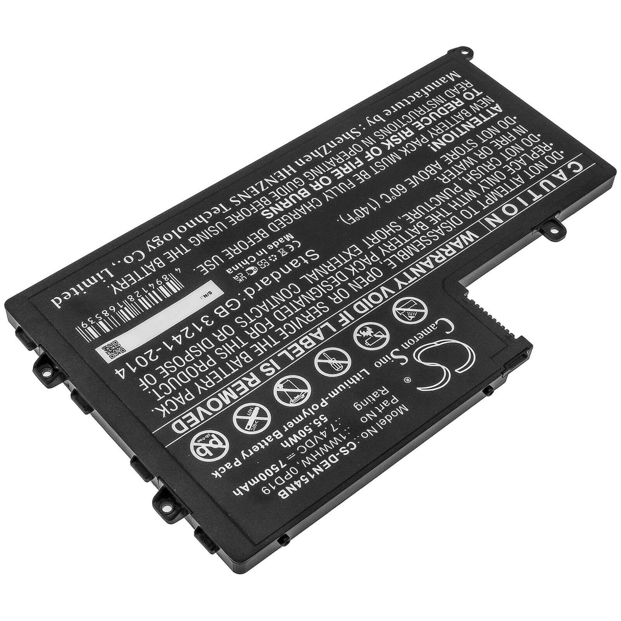 Battery For Dll, Ins14md-1328r, Ins14md-1328s, Ins14md-1528r 7.4v, 7500mah - 55.50wh Notebook, Laptop Cameron Sino Technology Limited
