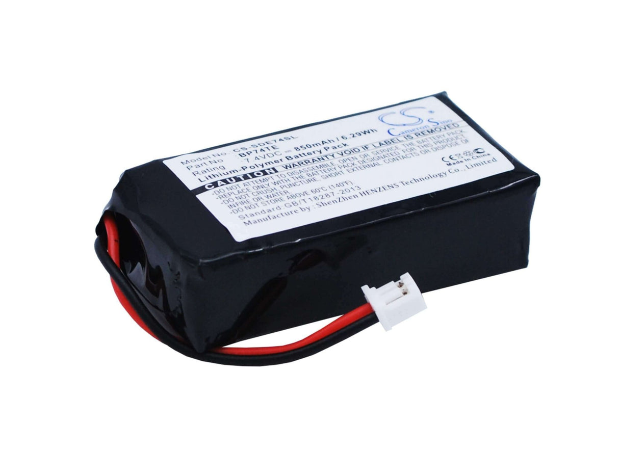 7,4V, Li-Polymère, 850mAh, Batterie de collier pour chien compatible avec Dogtra, Bp74te, Da212, Edge Rt Transmitter, 6,29Wh Collier pour chien Cameron Sino Technology Limited