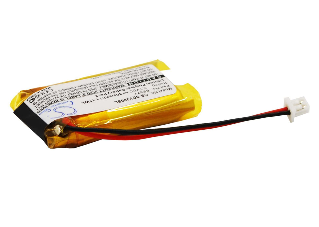 3.7V, Li-Polymer, 300mAh, Dog Collar battery fits Dogtra, Bp37y, Ys-300 Bark Collar, Ys300 Bark Control Collar, 1.11Wh Dog Collar Cameron Sino Technology Limited