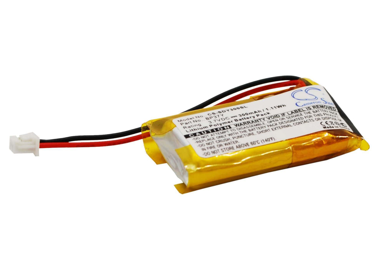 3.7V, Li-Polymer, 300mAh, Dog Collar battery fits Dogtra, Bp37y, Ys-300 Bark Collar, Ys300 Bark Control Collar, 1.11Wh Dog Collar Cameron Sino Technology Limited