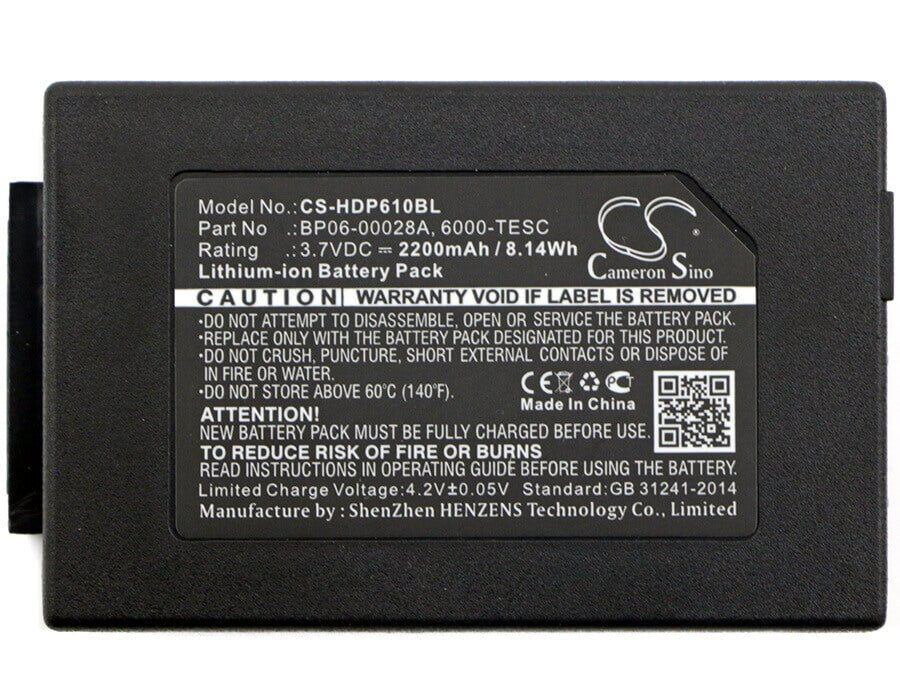 Barcode Scanner Battery For Dolphin, 6100, 6110, Handheld, Dolphin 6100 3.7v, 2200mah - 8.14wh Barcode Scanner Cameron Sino Technology Limited