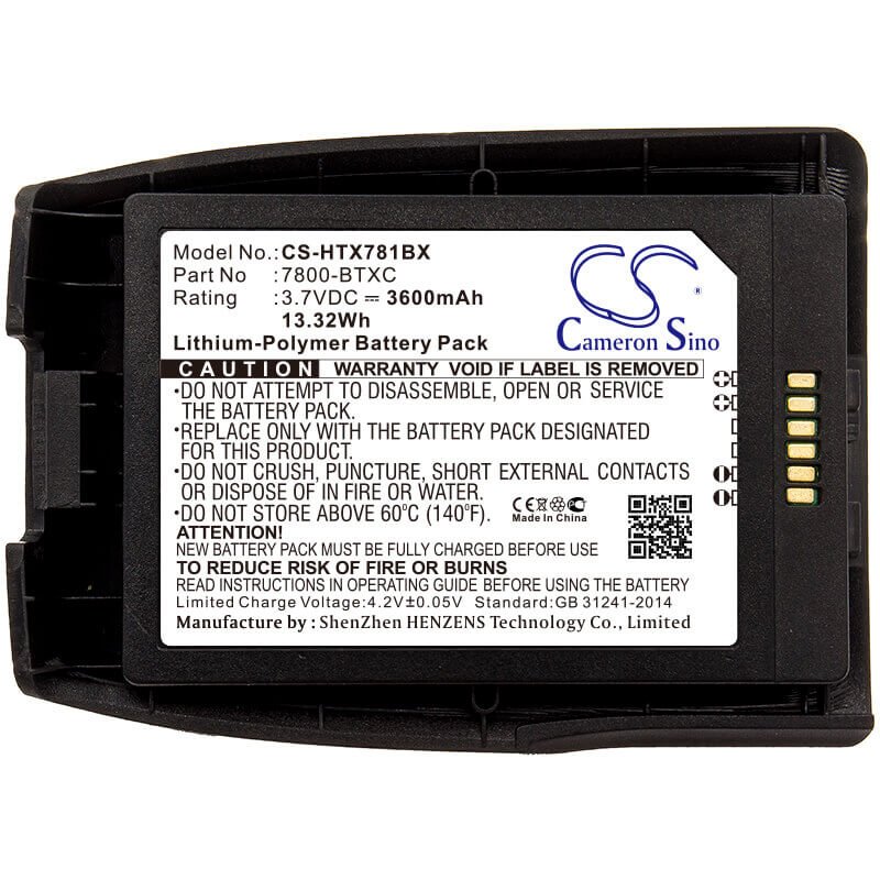 Barcode Scanner Battery For Dolphin, 7800, Honeywell 3.7v, 3600mah - 13.32wh Barcode Scanner Cameron Sino Technology Limited