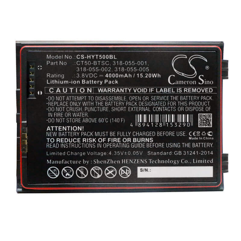 Batterie de scanner de codes-barres pour Dolphin, Ct40, Honeywell, Ct40 3.8v, 4000mah - 15.20wh Scanner de codes-barres Cameron Sino Technology Limited