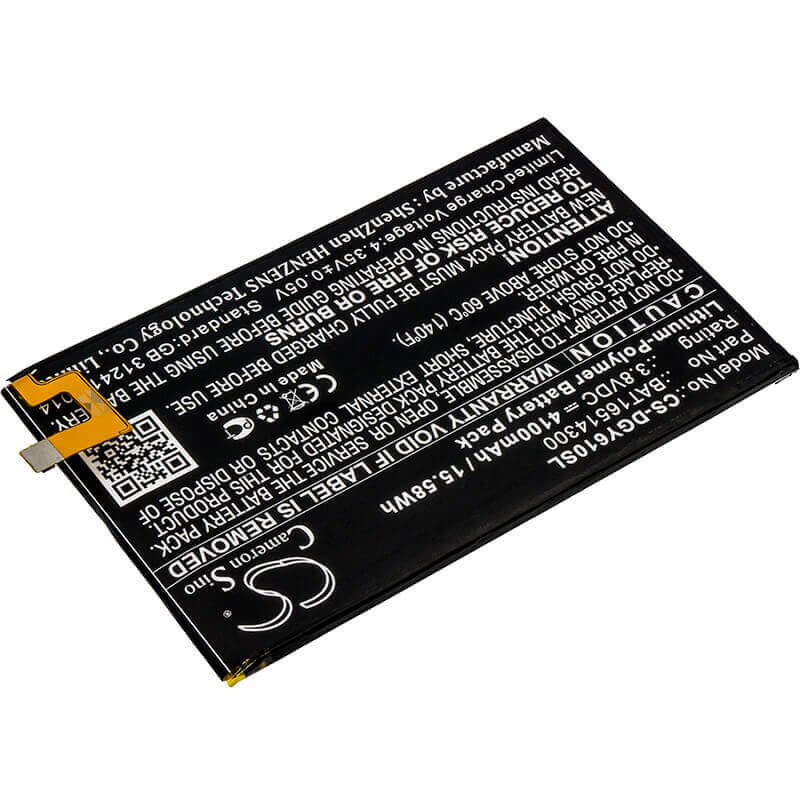 3,8V, Li-Polymère, 4100mAh, batterie de smartphone compatible avec Doogee, Bat16514300, Y6 Max, 15,58Wh Mobile, Smartphone Cameron Sino Technology Limited (Smartphone)