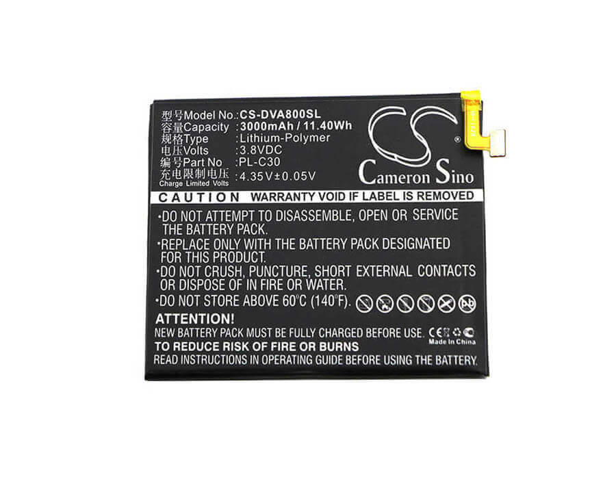 3.8V, Li-Polymer, 3000mAh, SmartPhone battery fits Doov, Pl-c30, A8, 11.4Wh Mobile, SmartPhone Cameron Sino Technology Limited (Smartphone)