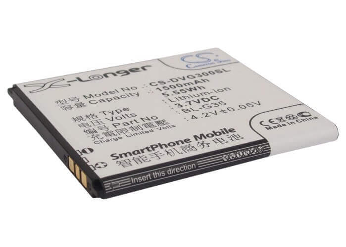 Battery For Doov D300, Ieva D300, D900 3.7v, 1500mah - 5.55wh Batteries for Electronics Cameron Sino Technology Limited (Suspended)