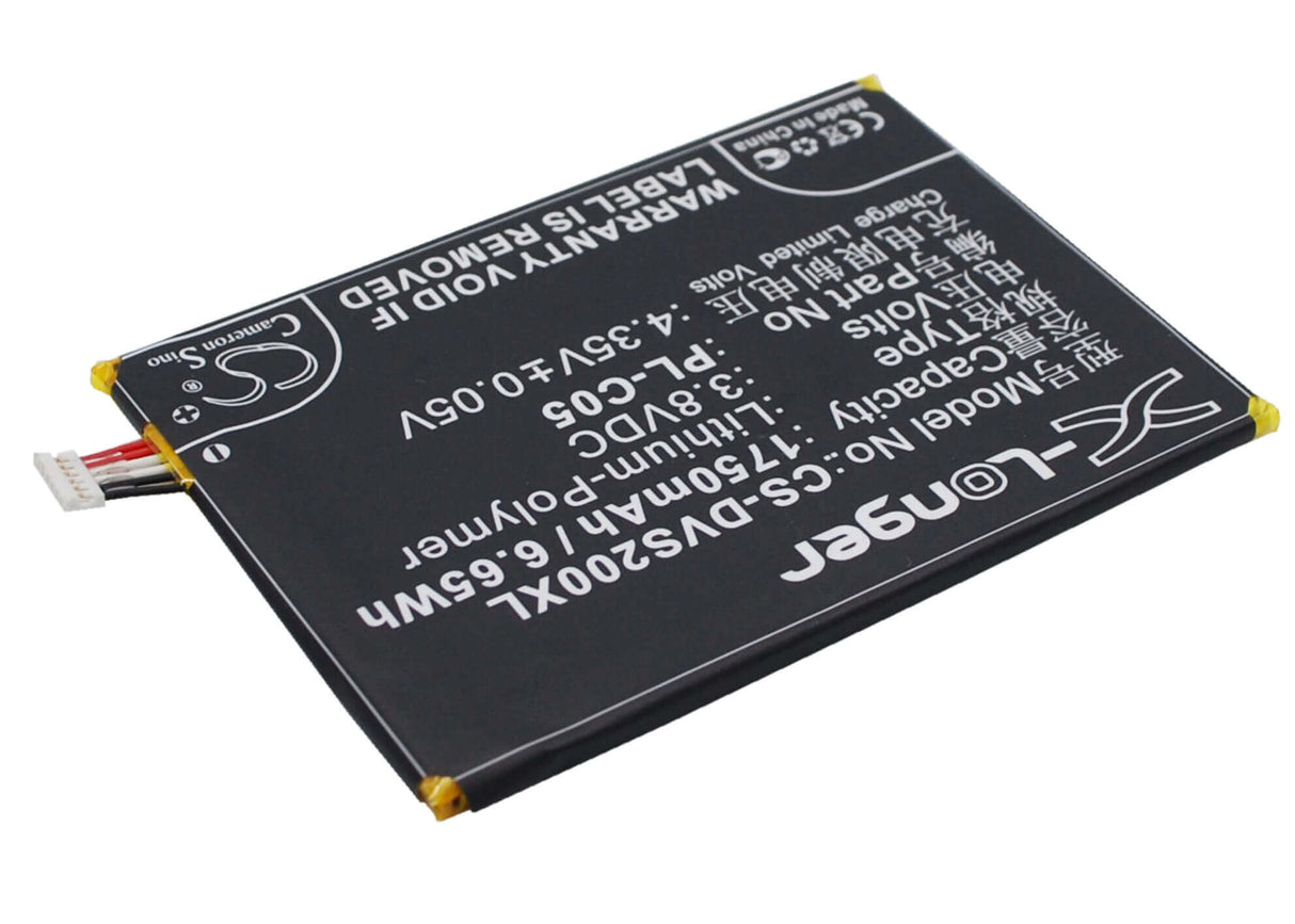 3.8V, Li-Polymer, 1750mAh, SmartPhone battery fits Doov, Pl-c03, Doov S2, 6.65Wh Mobile, SmartPhone Cameron Sino Technology Limited (Suspended)