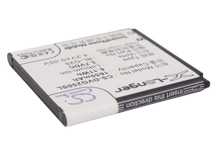 3.7V, Li-ion, 1650mAh, SmartPhone battery fits Doov, Coolpad, Hosin, Yusun, Bl-g25, 6.11Wh Mobile, SmartPhone Cameron Sino Technology Limited (Smartphone)