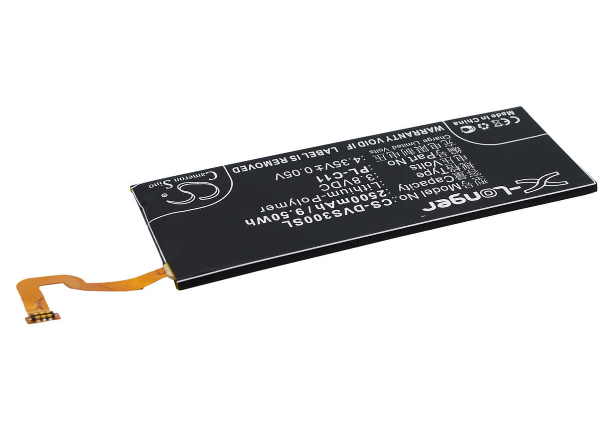 3.8V, Li-Polymer, 2500mAh, SmartPhone battery fits Doov, Pl-c11, Isuper S3, 9.5Wh Mobile, SmartPhone Cameron Sino Technology Limited (Suspended)