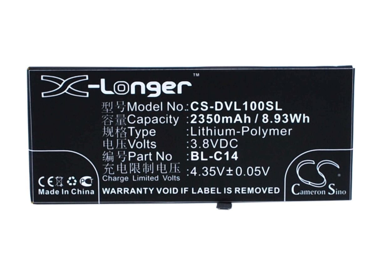3.8V, Li-Polymer, 2350mAh, SmartPhone battery fits Doov, Bl-c14, L1, 8.93Wh Mobile, SmartPhone Cameron Sino Technology Limited (Suspended)