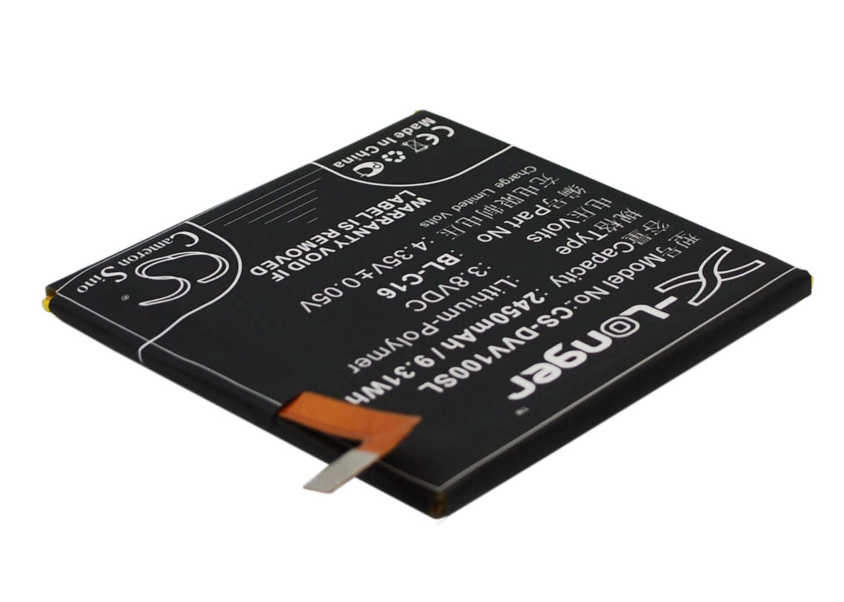 3.8V, Li-Polymer, 2450mAh, SmartPhone battery fits Doov, Bl-c16, V1, 9.31Wh Mobile, SmartPhone Cameron Sino Technology Limited (Suspended)