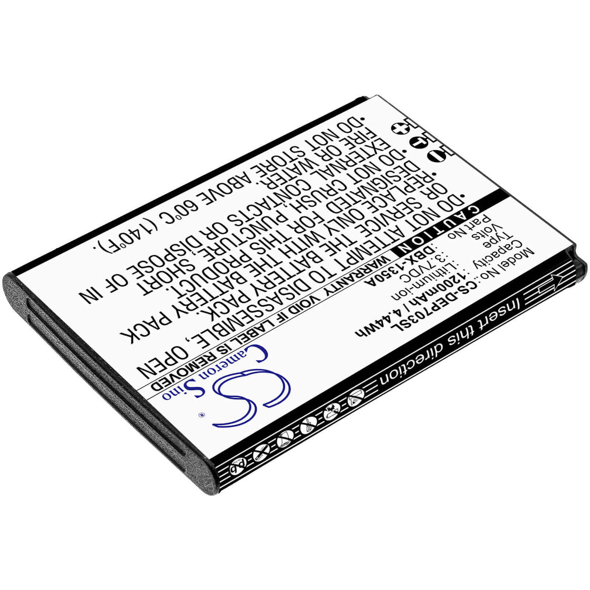 3.7V, Li-ion, 1200mAh, SmartPhone battery fits Doro, Dbx-1350a, 7030, 7031, 4.44Wh Mobile, SmartPhone Cameron Sino Technology Limited (Smartphone)