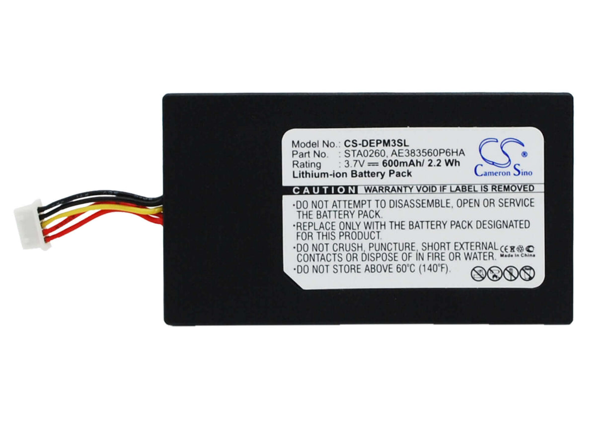 3.7V, Li-Polymer, 600mAh, SmartPhone battery fits Easypack, Ae383560p6ha, Easypack Ezpack M-3, 2.22Wh Mobile, SmartPhone Cameron Sino Technology Limited (Suspended)