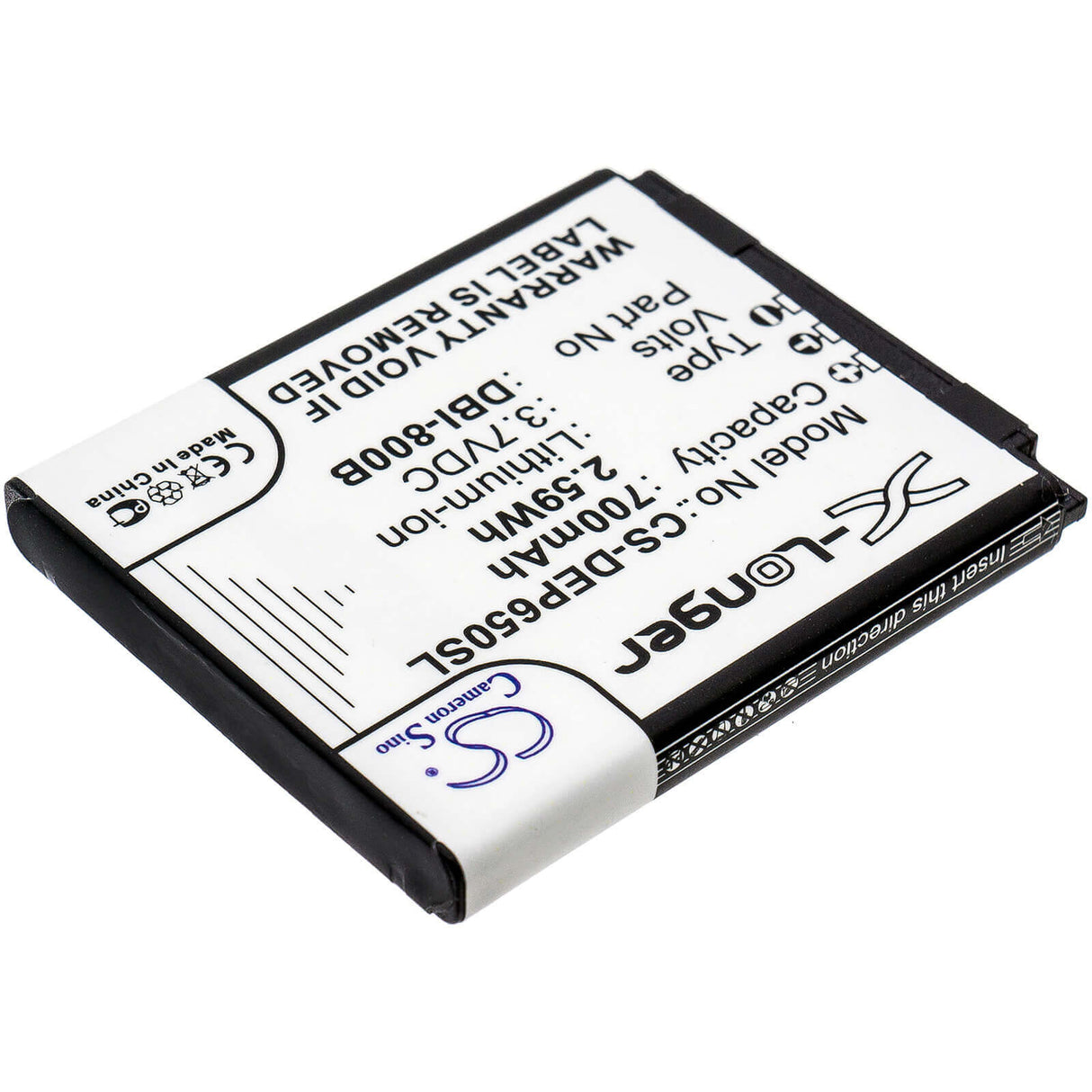 3.7V, Li-ion, 700mAh, SmartPhone battery fits Doro, Dbi-800b, Liberto 650, Secure 580, 2.59Wh Mobile, SmartPhone Cameron Sino Technology Limited (Smartphone)