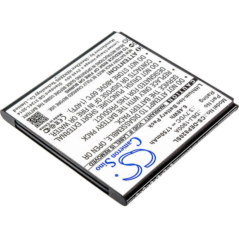 3.7V, Li-ion, 1750mAh, SmartPhone battery fits Doro, Dbj-1900a, Liberto 820, 6.48Wh Mobile, SmartPhone Cameron Sino Technology Limited (Smartphone)