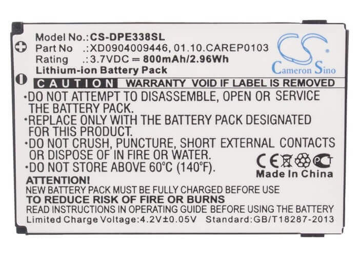 3.7V, Li-ion, 800mAh, SmartPhone battery fits Doro, 01.10.carep0103, Handleplus 334, Handleplus 334gsm, 2.96Wh Mobile, SmartPhone Cameron Sino Technology Limited (Smartphone)