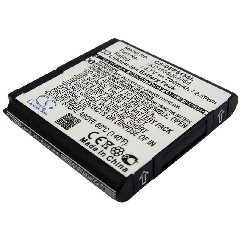 3.7V, Li-ion, 700mAh, SmartPhone battery fits Doro, 5822, 614, 615, 2.59Wh Mobile, SmartPhone Cameron Sino Technology Limited (Smartphone)