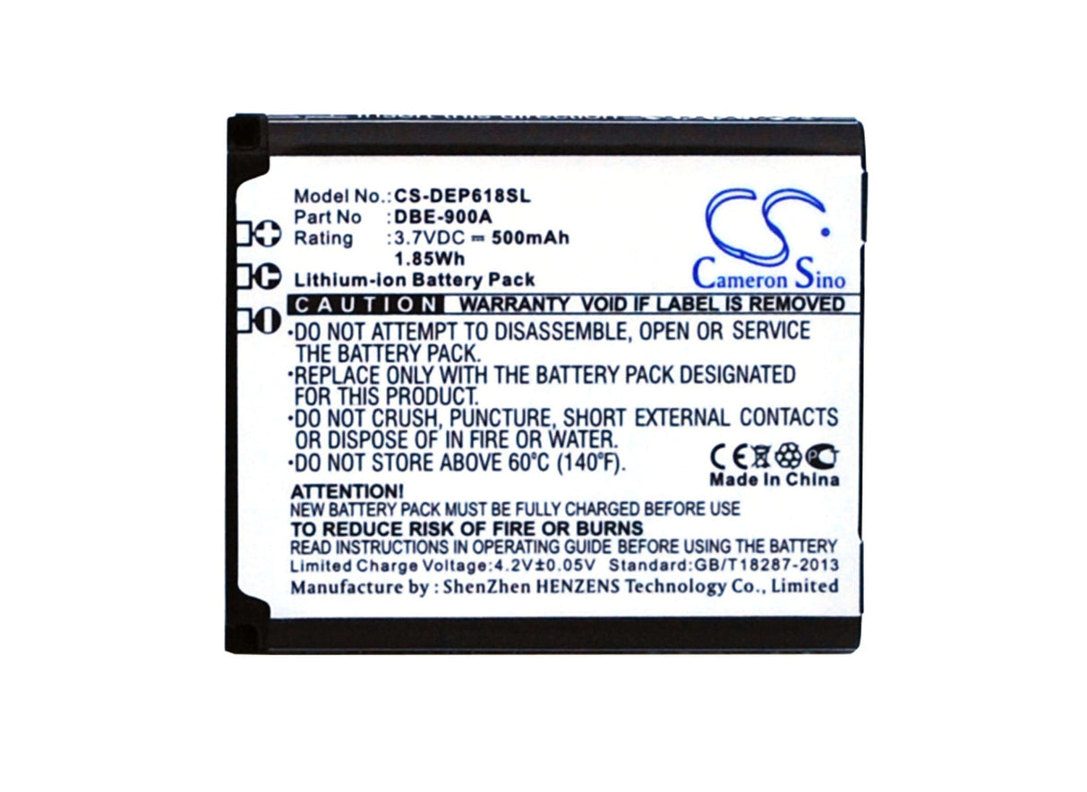 3.7V, Li-ion, 500mAh, SmartPhone battery fits Doro, Dbe-900a, Phoneeasy 618, 1.85Wh Mobile, SmartPhone Cameron Sino Technology Limited (Smartphone)